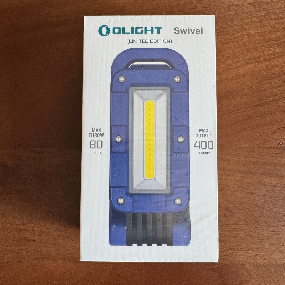 Olight Swivel Limited Edition Blue 400 Lumens Rechargeable LED Work Light RARE